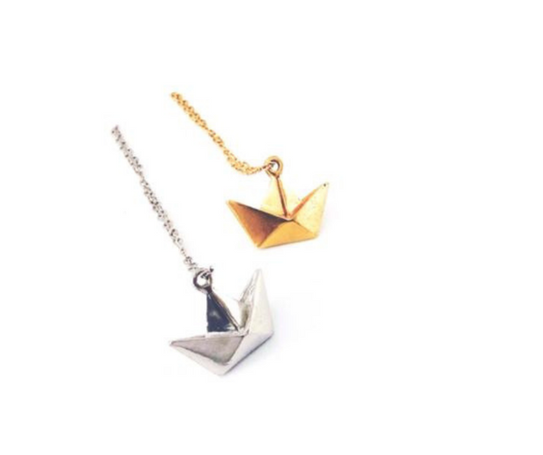 Paper Boat Necklace // Collar Bote de Papel